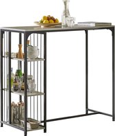 Simpletrade Bartafel - Keuken - Bar - Eettafel - Industrieel - Grijs - 115x107x50cm