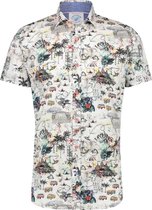 A fish named Fred- Shirt SS festival map white - M-EU