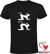Doggie stijl wrong right Dames t-shirt | seks |porno | hondjes | positie | bdsm | Zwart