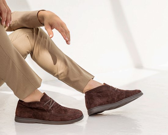 Tango | Elias 6-d dk brown kid suede shoe laces - dk brown sole | Maat: 40
