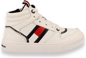 TOMMY HILFIGER  Higt top lace-up jongens sneaker WIT 30