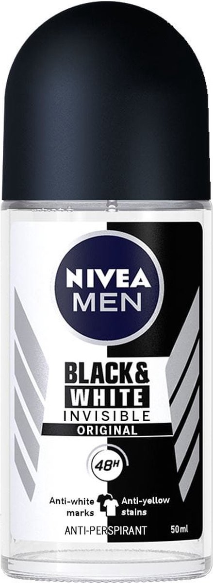 Goedkoopste NIVEA BLACK & WHITE Mannen Rollerdeodorant 50 ml 1 stuk(s