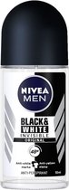 NIVEA BLACK & WHITE Mannen Rollerdeodorant 50 ml 1 stuk(s)