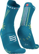 Compressport Pro Racing Socks v4.0 Trail Enamel/Paradise Green - Hardloopsokken