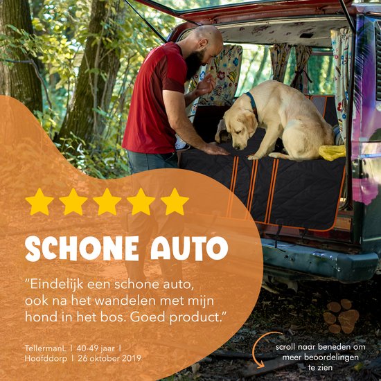 Autodeken, hondendeken voor de achterbank, waterdicht, afwasbaar