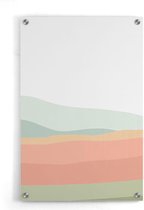 Walljar - Pastel Landscape I - Muurdecoratie - Plexiglas schilderij