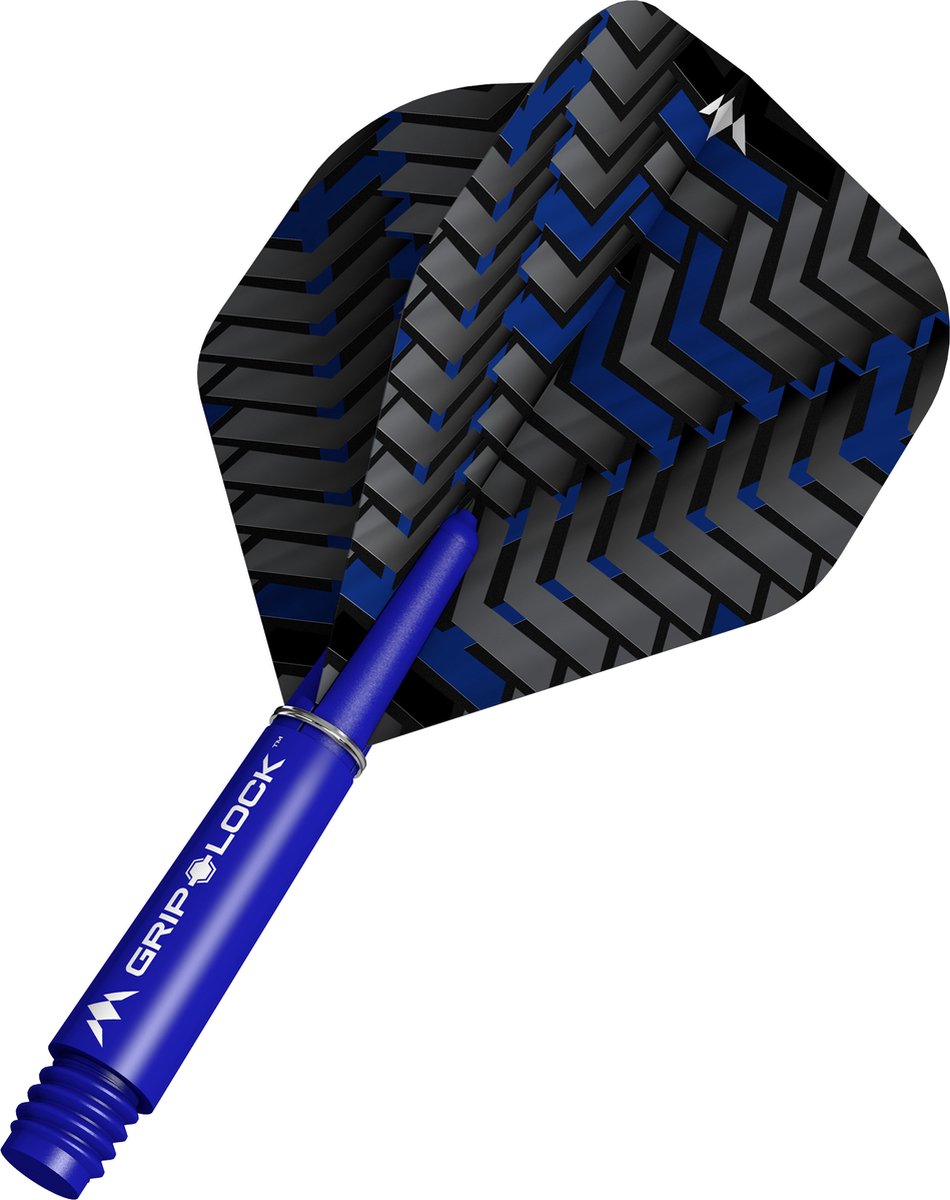 Mission Vex NO2 Black & Blue - Dart Flights