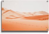 Walljar - Voetstappen In De Woestijn - Muurdecoratie - Plexiglas schilderij