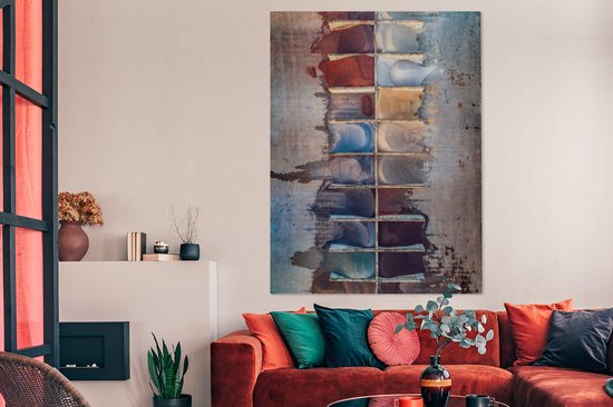 Canvas schilderij 120x160 cm - Wanddecoratie Bouwmaterialen in België - Muurdecoratie woonkamer - Slaapkamer decoratie - Kamer accessoires - Schilderijen
