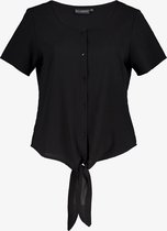 TwoDay geknoopte dames blouse - Zwart - Maat S