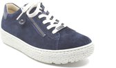 Hartjes,162.1401/99 47.47, Blauwe dames sneaker met rits