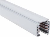 Spanningsrail - Exotro - 3 Fase - Opbouw - Aluminium - Wit - 1 Meter