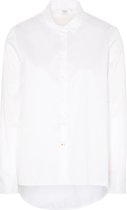 ETERNA 1863 dames blouse A-lijn - twill satijnbinding - wit - Maat: 50
