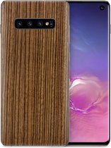 dskinz Telefoonsticker Back Skin for Samsung Galaxy S10 Zebra Wood