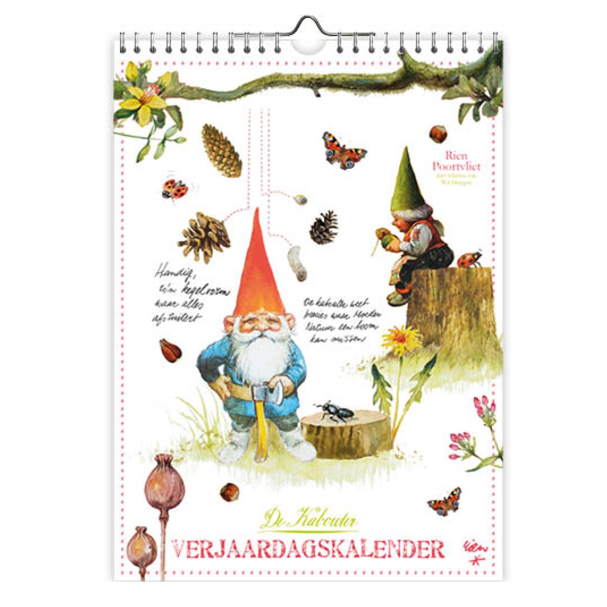 Rien Poortvliet Verjaardagskalender - Kabouter - formaat 18x25