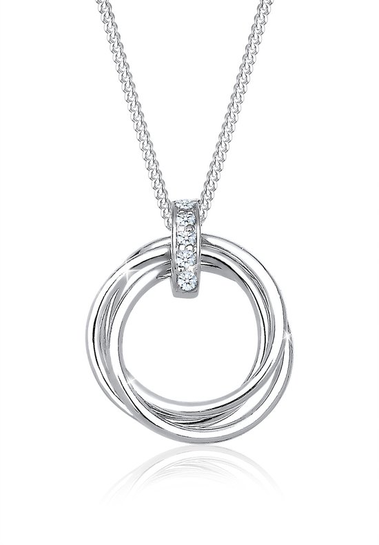 Elli PREMIUM Dames Halsketting Dames hanger trio met diamant (0,025 ct) in 925 sterling zilver