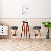 vidaXL Barstoelen 2 st stof donkergrijs