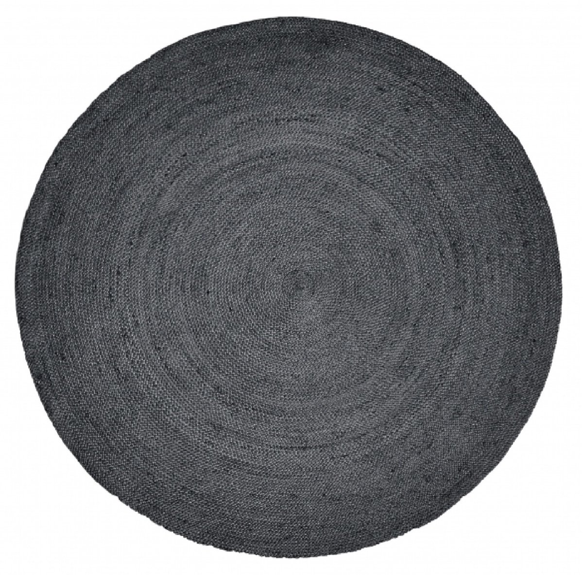 vloerkleed jute rond zwart ø150