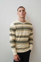 Kultivate Trui Sw Winter Bars 2101041008 215 Sandshell Mannen Maat - L