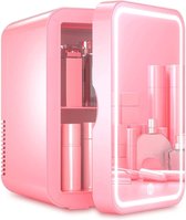 RoamTrippers Mini Koelkast - Make-up en Beauty Skincare - Met Spiegel en Verlichting - 8 liter