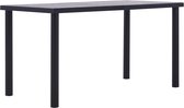 Decoways - Eettafel 140x70x75 cm MDF zwart en betongrijs