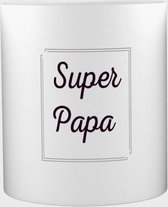 Akyol - super papa Mok met opdruk - papa/vader - Dad - vaderdag - 350 ML inhoud