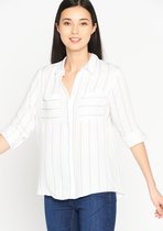 LOLALIZA Gestreept hemd - Light Blauw - Maat 34