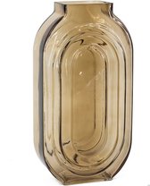 Glazen vaas roest - Kolony - glazen decoratie - 16x7,5x30cm