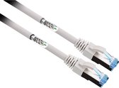 Renkforce RF-4534800 RJ45 Netwerkkabel, patchkabel CAT 6A S/FTP 1.00 m Grijs Extreem flexibel, Vergulde steekcontacten 1 stuk(s)