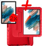 Samsung Galaxy Tab A8 2021 Kinderhoes Met 2x Screenprotector - Rood