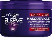 L'Oréal Paris Elseve Color-Vive Intense Violet De-Yellowing Mask voor gebleekt of verlicht haar - 250 ml