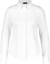 TAIFUN Dames Klassieke katoenen blouse met comfortabele stretch White-42