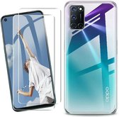 Oppo A16 / A16S Hoesje Transparant cover Case Met 2x Screenprotector - Oppo A16s / A16 Hoesje Silicone Transparant Case Cover - Oppo A16S / A16 Screenprotector