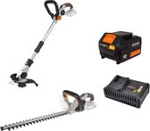 Accu Heggenschaar en Accu Grastrimmer - 18V | Incl. 4.0Ah Accu en snellader | MaxxPack Accuplatform