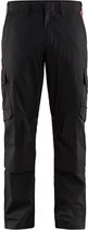 Blaklader Pantalon de travail industriel stretch avec poches genoux 1448-1832 - Zwart/ Rouge - D112