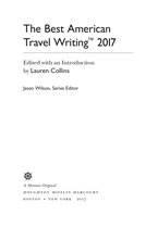 The Best American Series - The Best American Travel Writing 2017
