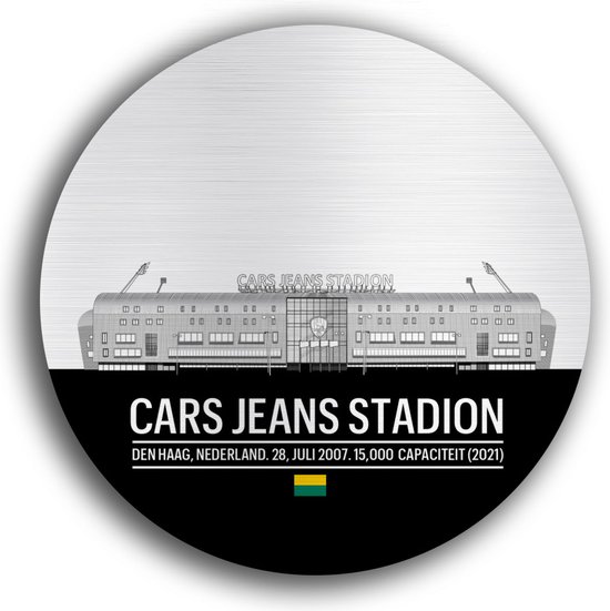 Cars Jeans Stadion muurcirkel | voetbalstadion Ado Den Haag | Dibond Butler  Finish |... | bol.com