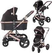 Lorelli Boston Black Stars/Bronze 3-in-1 Kinderwagen incl. Autostoel 1002158-2161