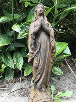 Statue de Marie pleine de pierre, belle en détail, couleur oxyde
