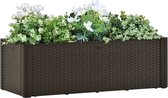 vidaXL Plantenbak hoog met zelfbewateringssysteem 100x43x33 cm mokka