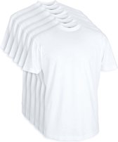 Suitable - T-Shirt Wit Hoge O-hals Obra 2-Pack - Maat M - Regular-fit