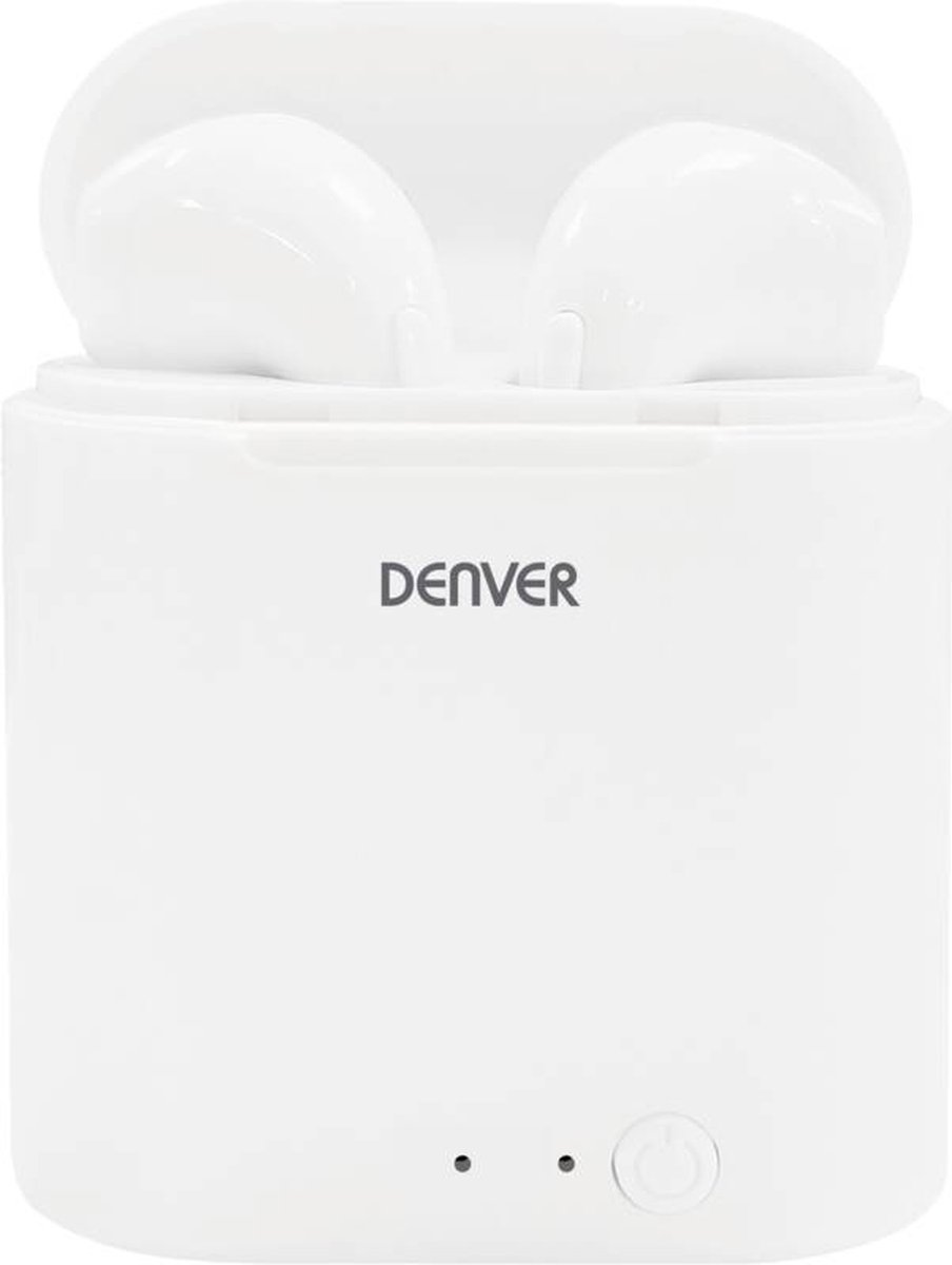 Denver TWQ-40P - Wireless Bluetooth earbuds - draadloos opladen met QI -  met QI pad - Wit | bol.com