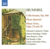 Susan Alexander-Max, Micaela Comberti, Simon Standage - Hummel: Piano Quartet /Trio Op 22 & 35/Cello Sonata (CD)