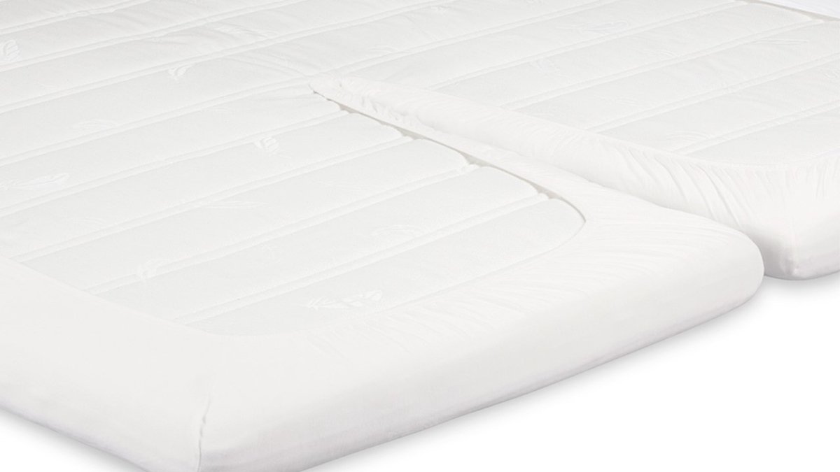 Beter Bed Select Jersey Hoeslaken Splittopper - 180 x 200/210/220 cm - 100% Katoen - Matrasbeschermer - Matrashoes - Off-White
