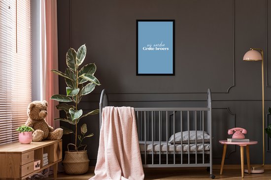 Cadre photo avec affiche - Proverbes - Nous serons grands frères - Citations - Grand frère - Frères - 40x60 cm - Cadre pour affiche