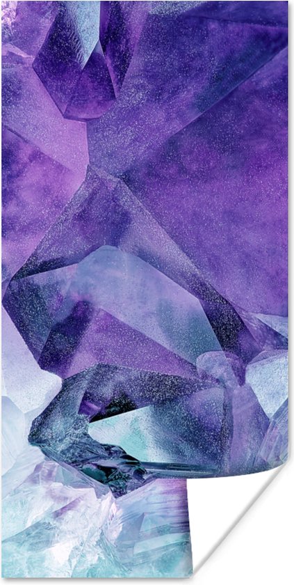 Poster Mineralen - Natuursteen - Kristallen - 40x80 cm