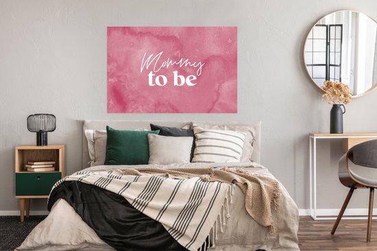 Affiche Future Maman - Citations - Rose - 120x80 cm