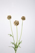 Kunstbloem - Scabiosa - topkwaliteit decoratie - 2 stuks - zijden bloem - Groen - 61 cm hoog