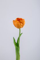 Kunstbloem - Tulp - topkwaliteit decoratie - 2 stuks - zijden bloem - Oranje - 41 cm hoog