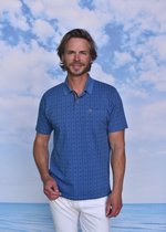 GCM poloshirt 24188 blauw print KM - 3XL